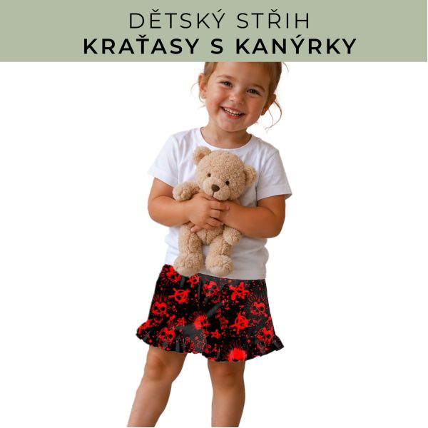 Dětský střih - Kraťásky s kanýrkem