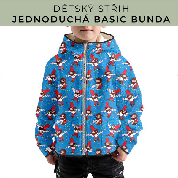 Dětský střih - jednoduchá dětská BASIC  bunda