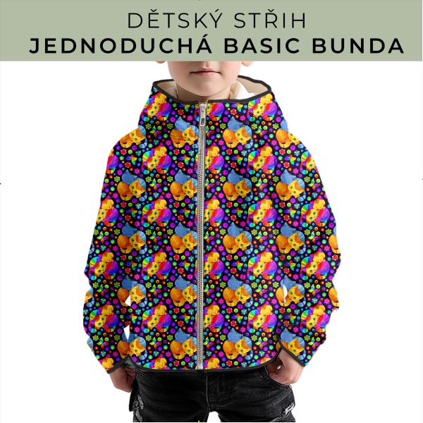 Dětský střih - jednoduchá dětská BASIC  bunda