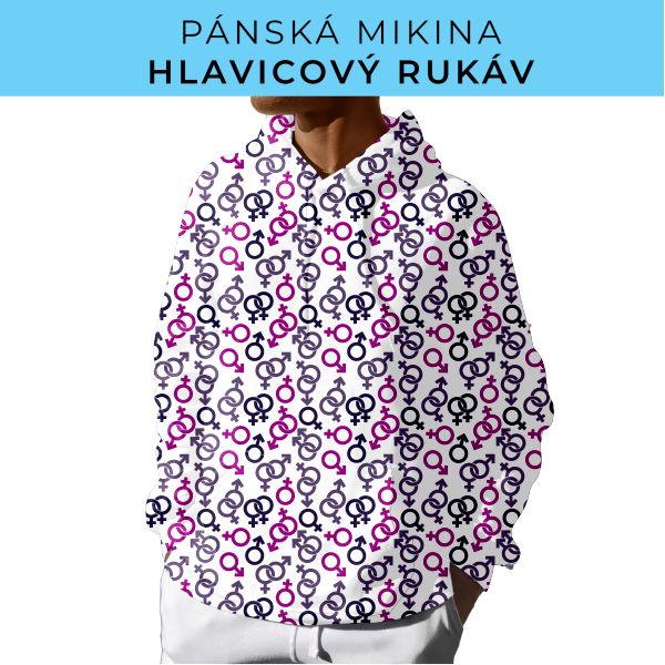 PÁNSKÝ střih - mikina s kapucí