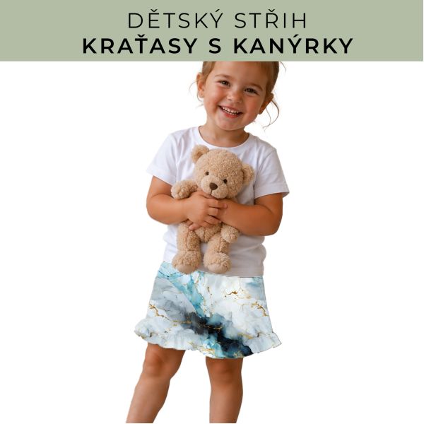 Dětský střih - Kraťásky s kanýrkem