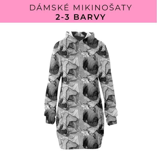 DÁMSKÝ střih - Mikinošaty 2-3 barvy