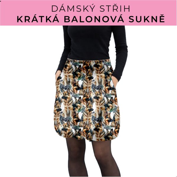 Dámský střih - balonová krátká sukně