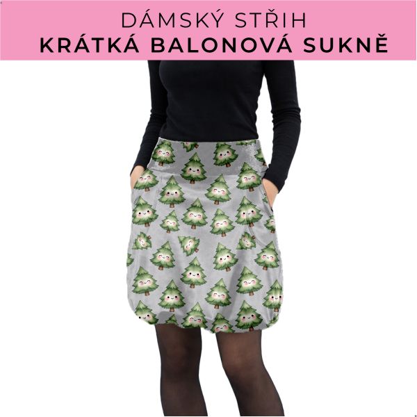 Dámský střih - balonová krátká sukně