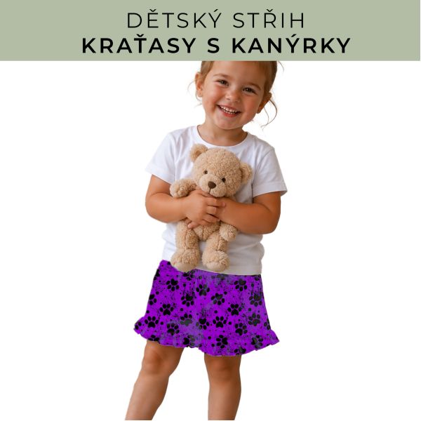 Dětský střih - Kraťásky s kanýrkem
