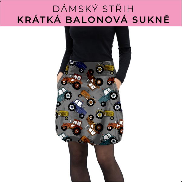 Dámský střih - balonová krátká sukně