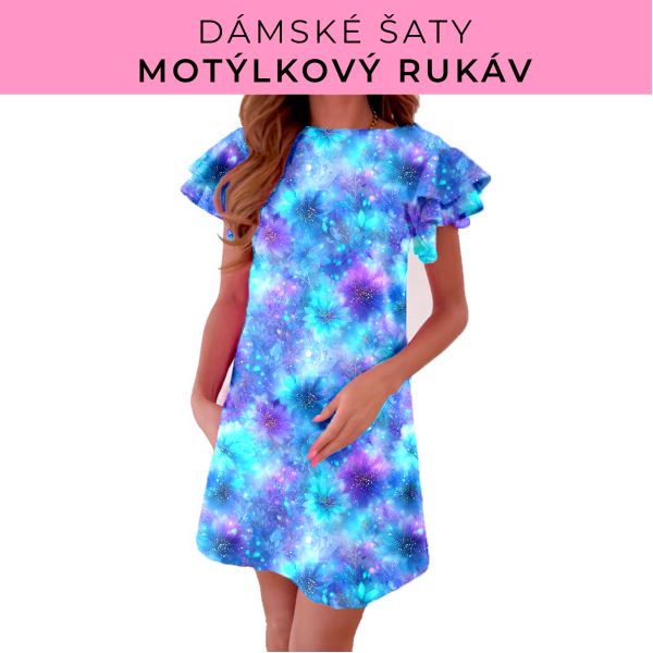 DÁMSKÝ střih - šaty s motýlkovým rukávem