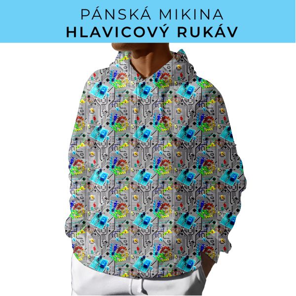 PÁNSKÝ střih - mikina s kapucí