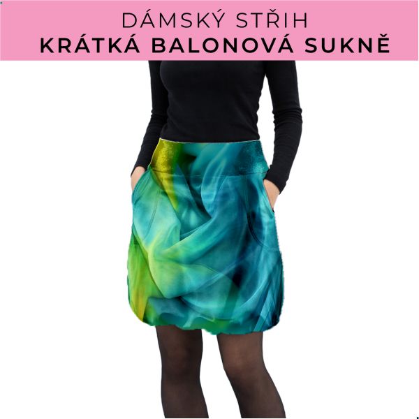 Dámský střih - balonová krátká sukně