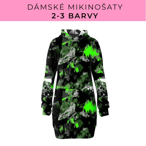 DÁMSKÝ střih - Mikinošaty 2-3 barvy