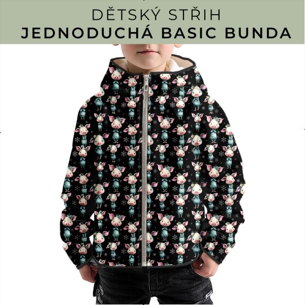 Dětský střih - jednoduchá dětská BASIC  bunda