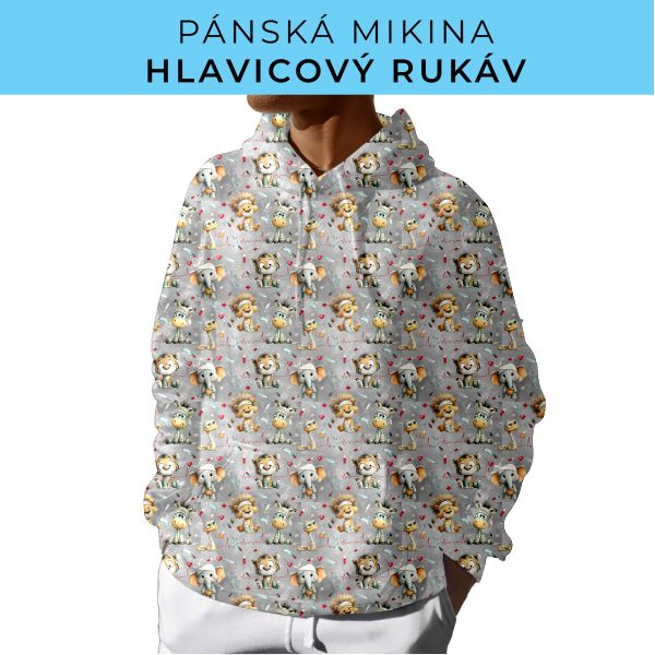 PÁNSKÝ střih - mikina s kapucí