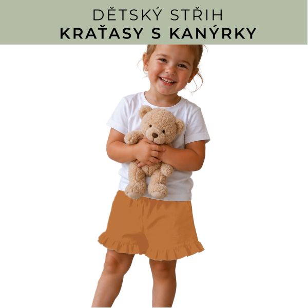 Dětský střih - Kraťásky s kanýrkem