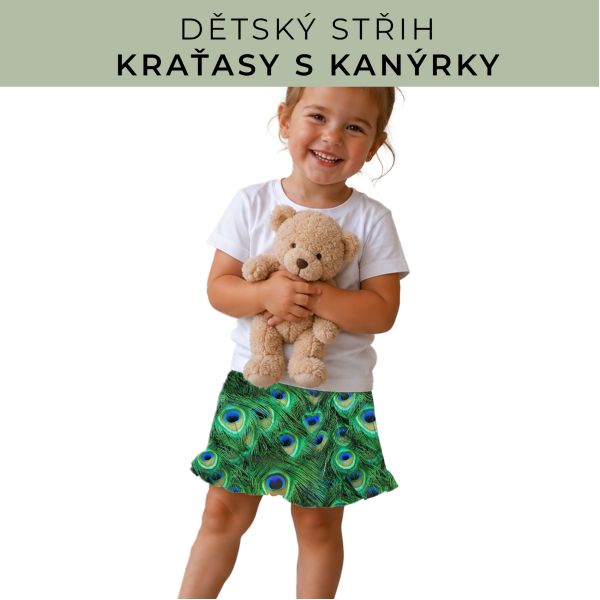 Dětský střih - Kraťásky s kanýrkem