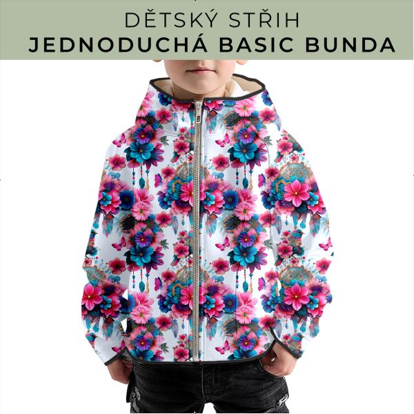 Dětský střih - jednoduchá dětská BASIC  bunda