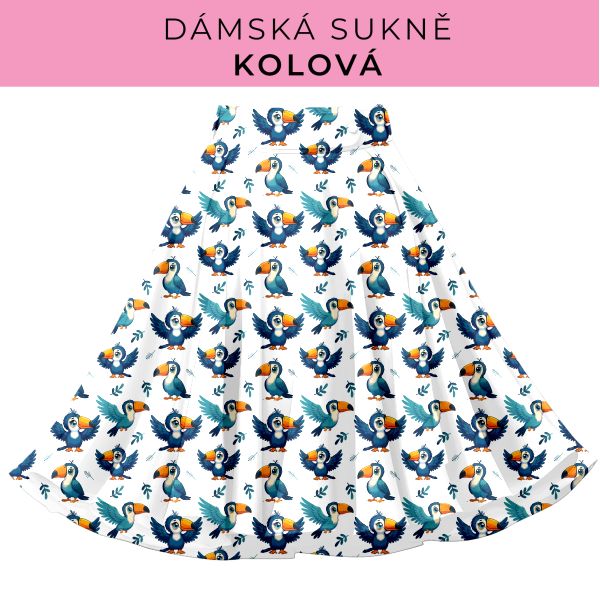 DÁMSKÝ střih - Kolová sukně
