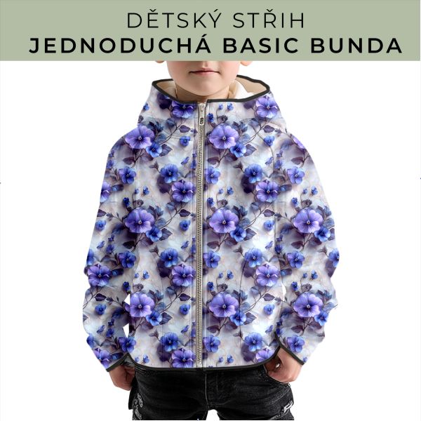 Dětský střih - jednoduchá dětská BASIC  bunda