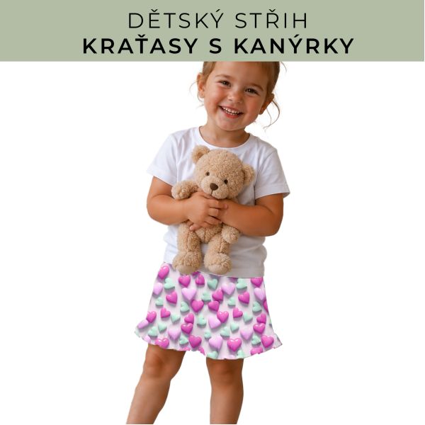 Dětský střih - Kraťásky s kanýrkem