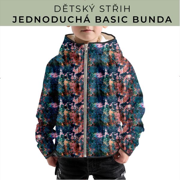 Dětský střih - jednoduchá dětská BASIC  bunda