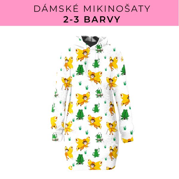 DÁMSKÝ střih - Mikinošaty 2-3 barvy