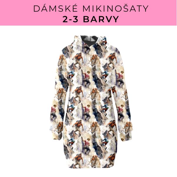 DÁMSKÝ střih - Mikinošaty 2-3 barvy