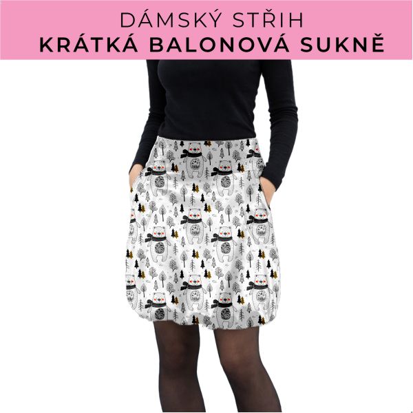 Dámský střih - balonová krátká sukně