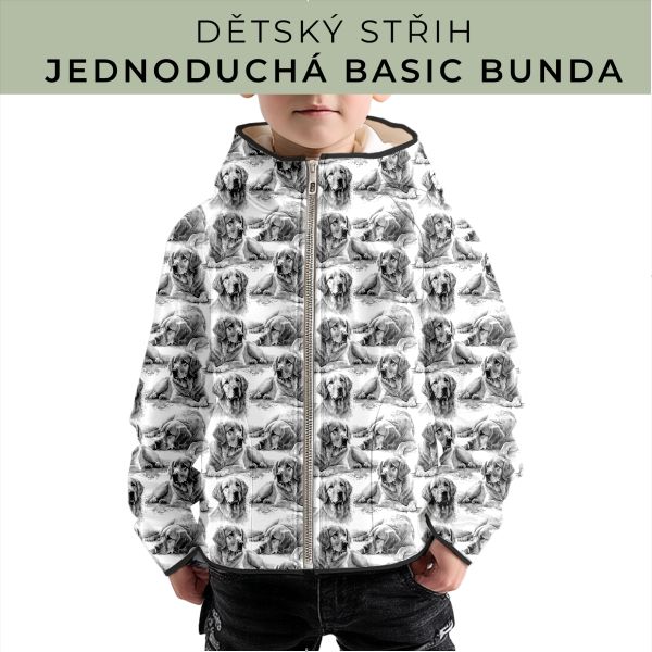 Dětský střih - jednoduchá dětská BASIC  bunda