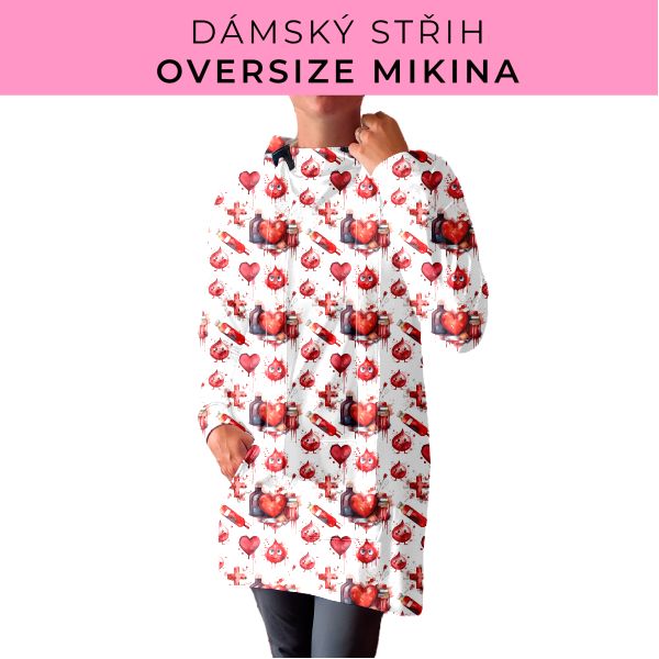 DÁMSKÝ střih - Oversize mikina