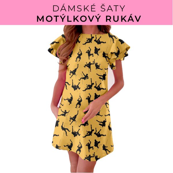 DÁMSKÝ střih - šaty s motýlkovým rukávem