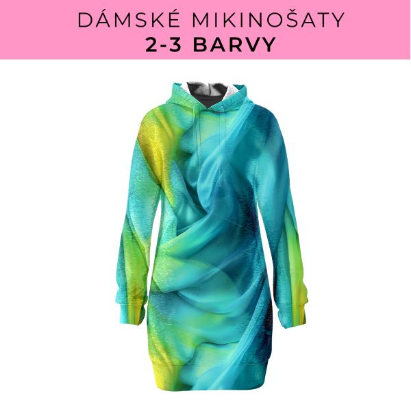 DÁMSKÝ střih - Mikinošaty 2-3 barvy