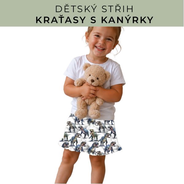 Dětský střih - Kraťásky s kanýrkem