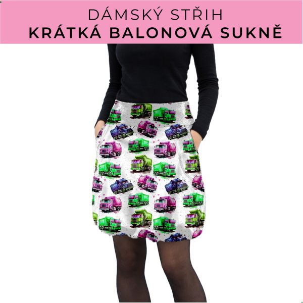 Dámský střih - balonová krátká sukně