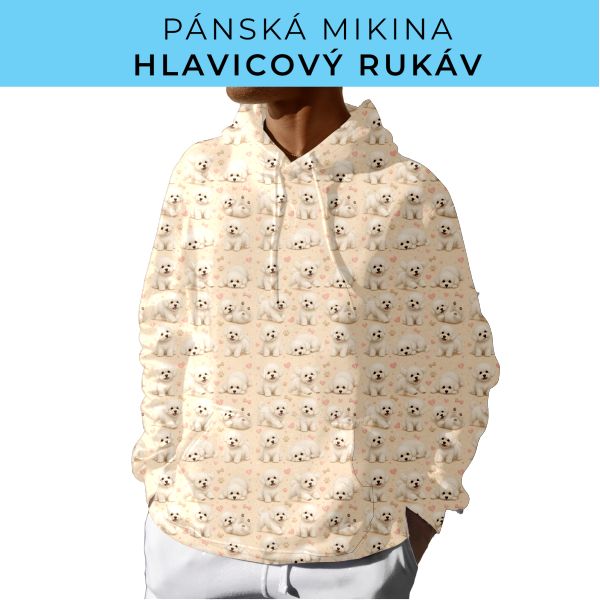 PÁNSKÝ střih - mikina s kapucí