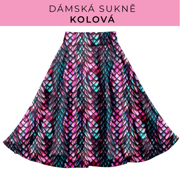 DÁMSKÝ střih - Kolová sukně