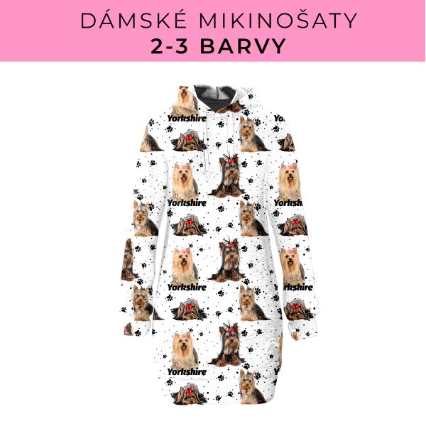 DÁMSKÝ střih - Mikinošaty 2-3 barvy
