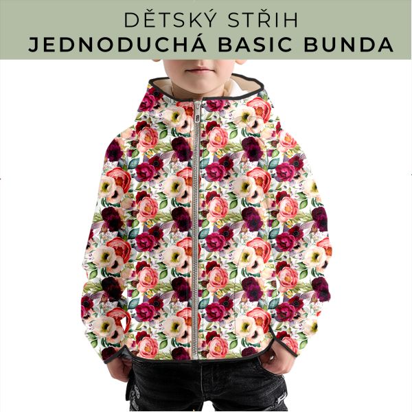 Dětský střih - jednoduchá dětská BASIC  bunda