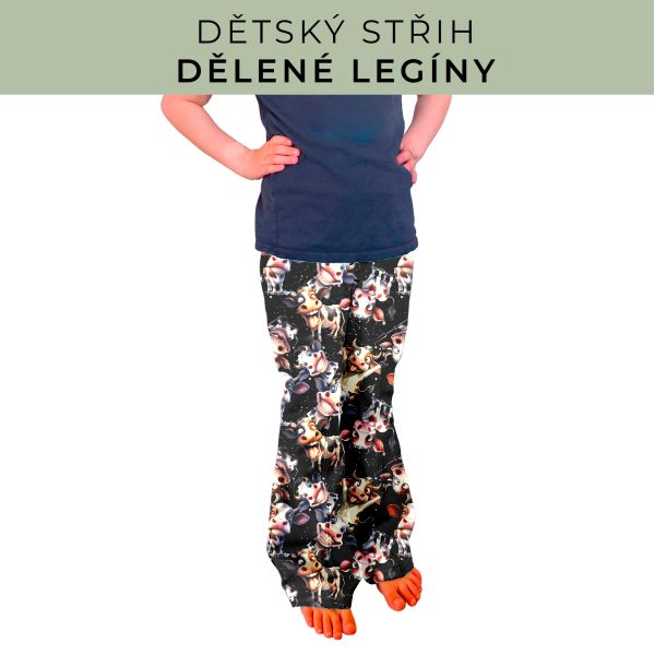 Dětský střih - Dělené legíny