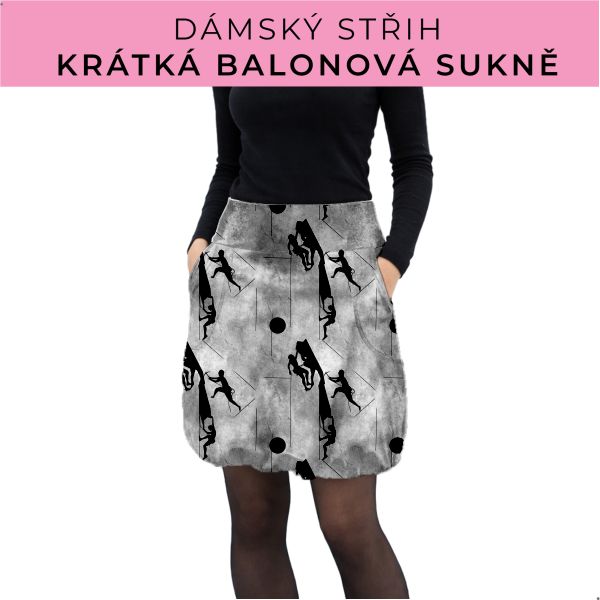 Dámský střih - balonová krátká sukně