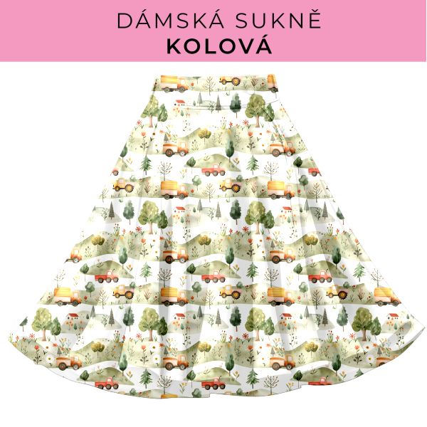 DÁMSKÝ střih - Kolová sukně