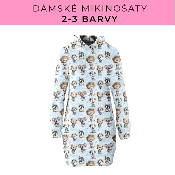 DÁMSKÝ střih - Mikinošaty 2-3 barvy