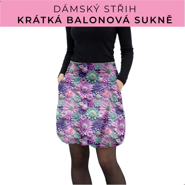 Dámský střih - balonová krátká sukně