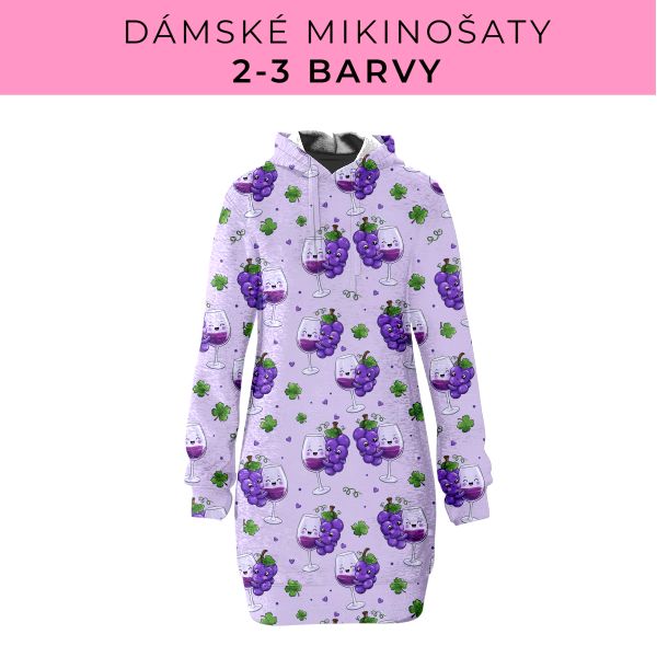 DÁMSKÝ střih - Mikinošaty 2-3 barvy