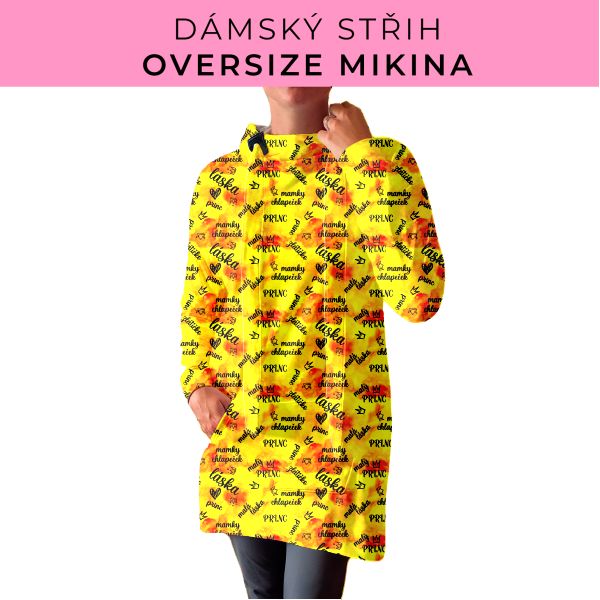 DÁMSKÝ střih - Oversize mikina