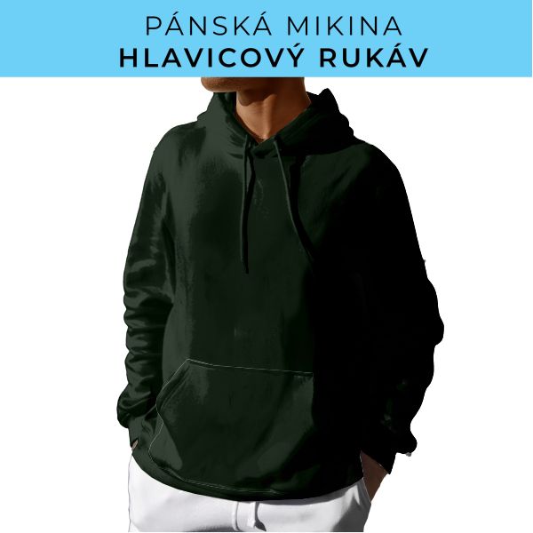 PÁNSKÝ střih - mikina s kapucí