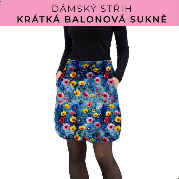 Dámský střih - balonová krátká sukně