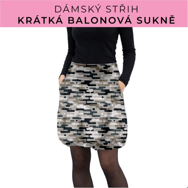 Dámský střih - balonová krátká sukně
