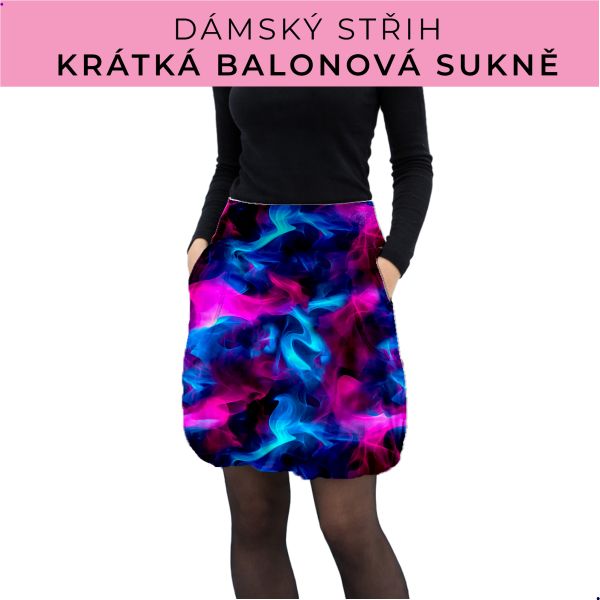Dámský střih - balonová krátká sukně