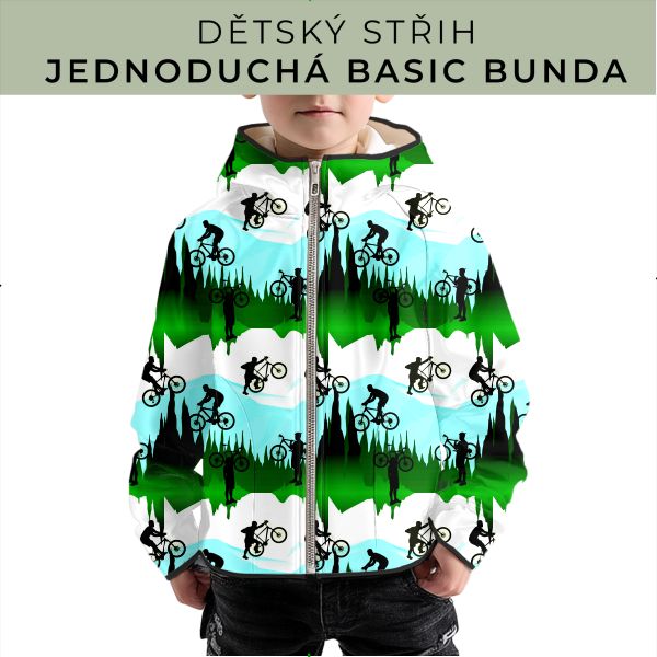 Dětský střih - jednoduchá dětská BASIC  bunda