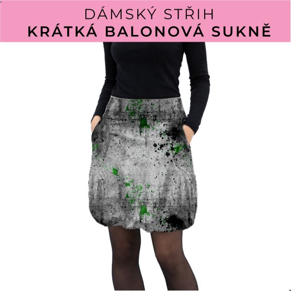 Dámský střih - balonová krátká sukně