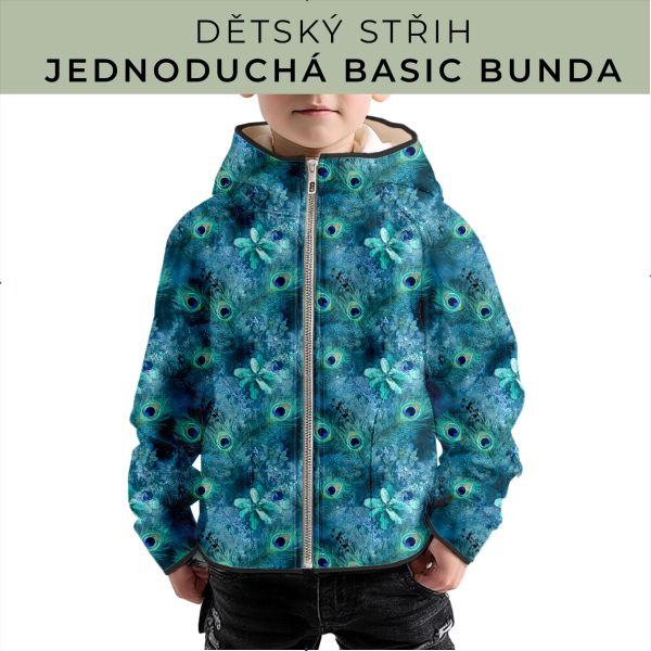 Dětský střih - jednoduchá dětská BASIC  bunda